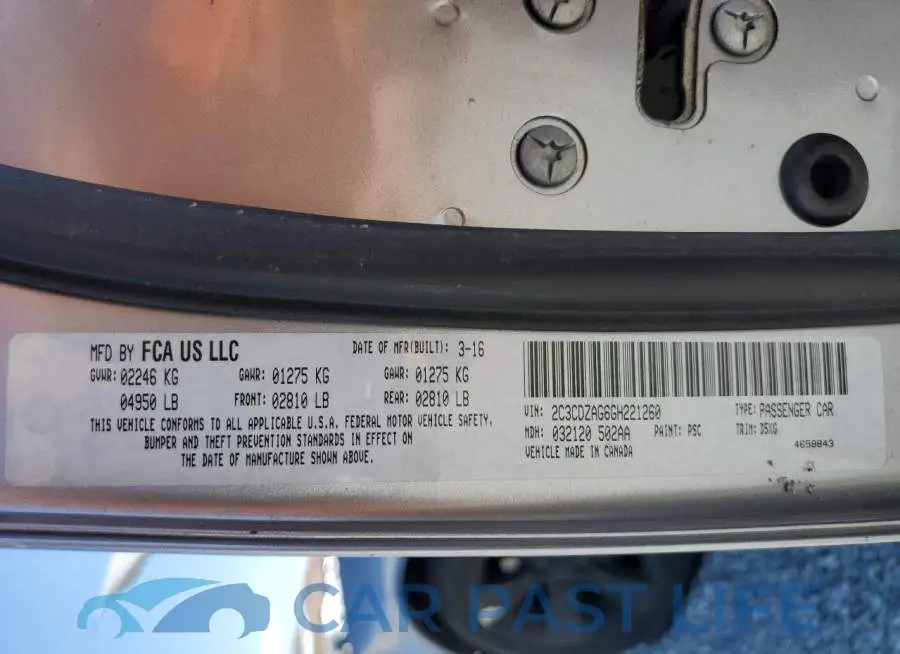 2C3CDZAG6GH221260# 13