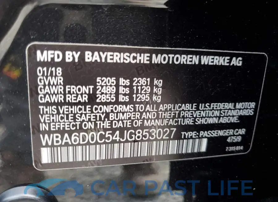 WBA6D0C54JG853027# 12
