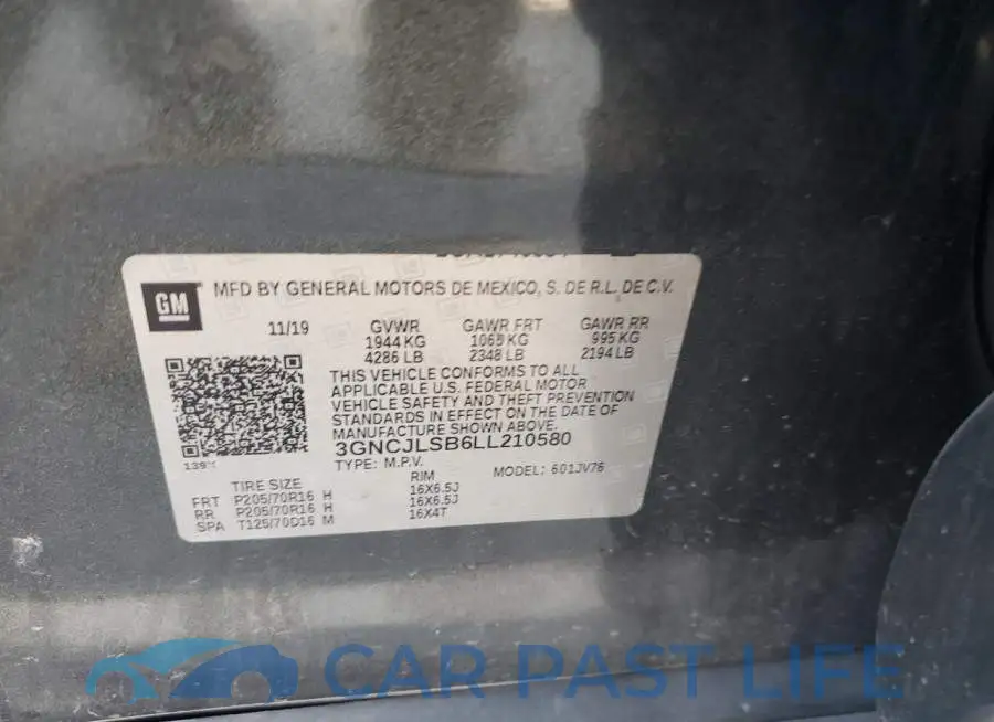 3GNCJLSB6LL210580# 12