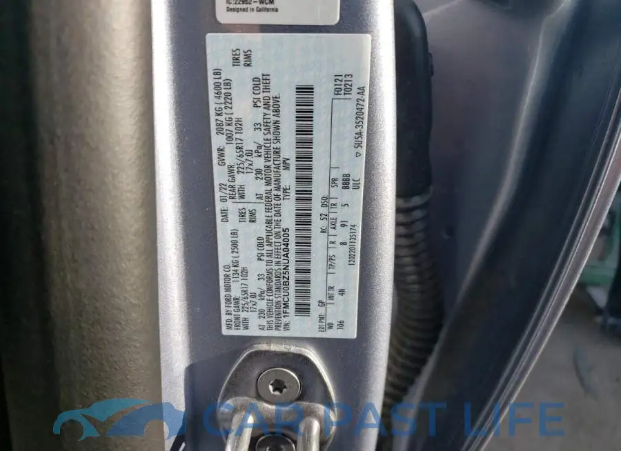 1FMCU0BZ5NUA04005# 12