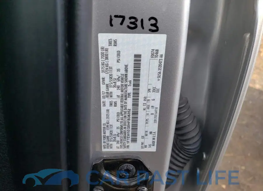 1FTEW1EG5HFB38352# 12