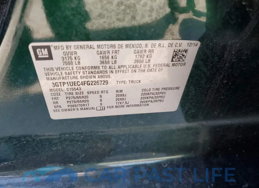 3GTP1UEC4FG226729# 13