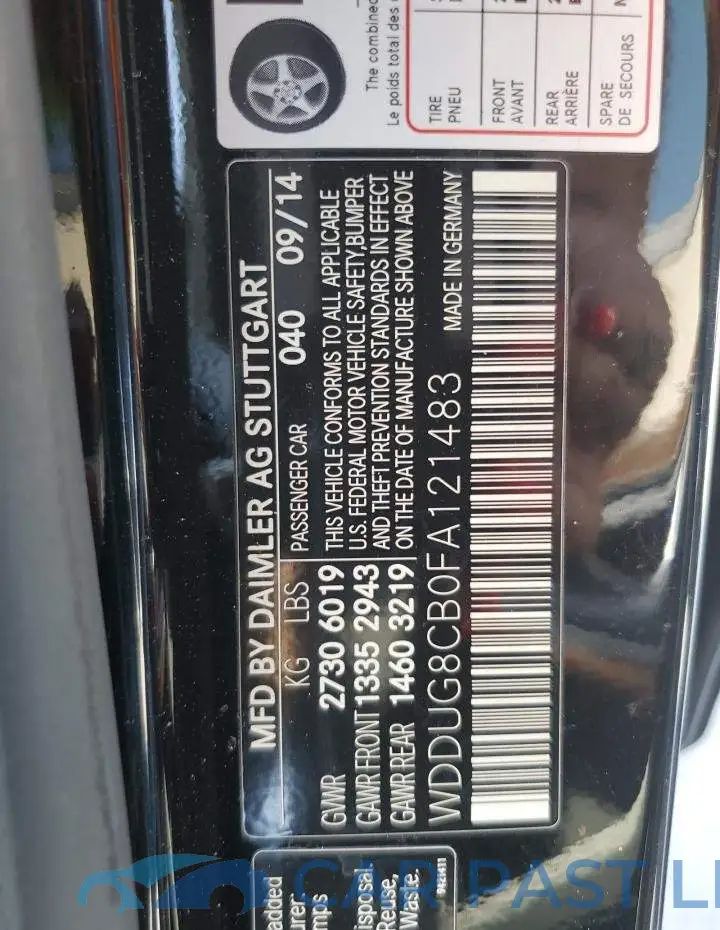 WDDUG8CB0FA121483# 12