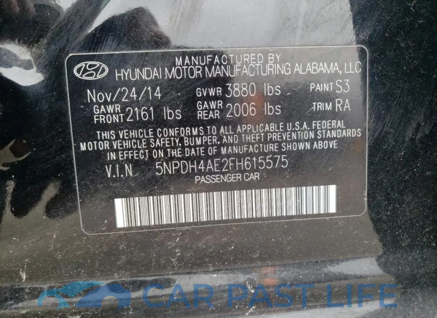 5NPDH4AE2FH615575# 12