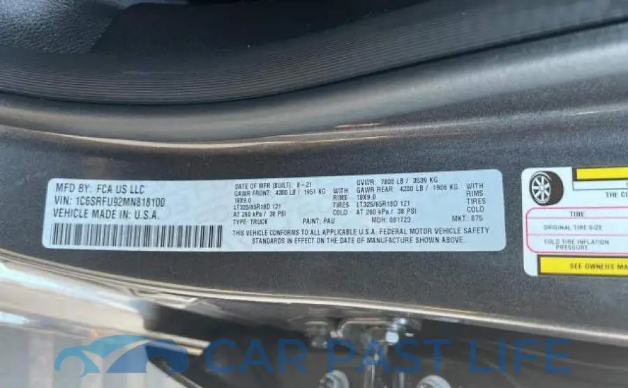 1C6SRFU92MN818100# 10