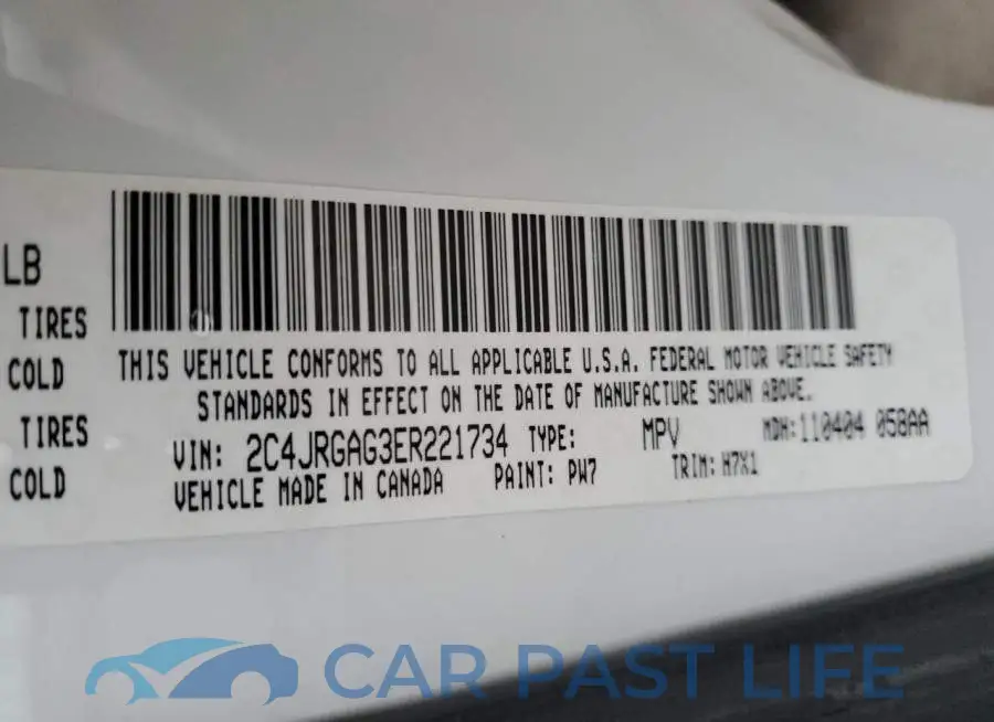 2C4JRGAG3ER221734# 12