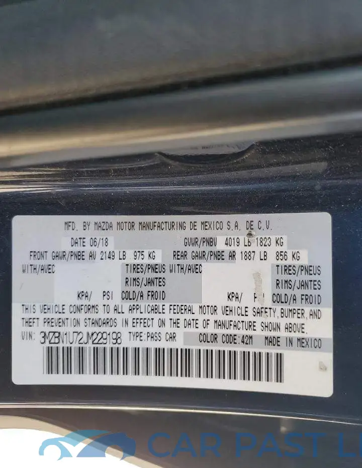 3MZBN1U72JM229198# 12