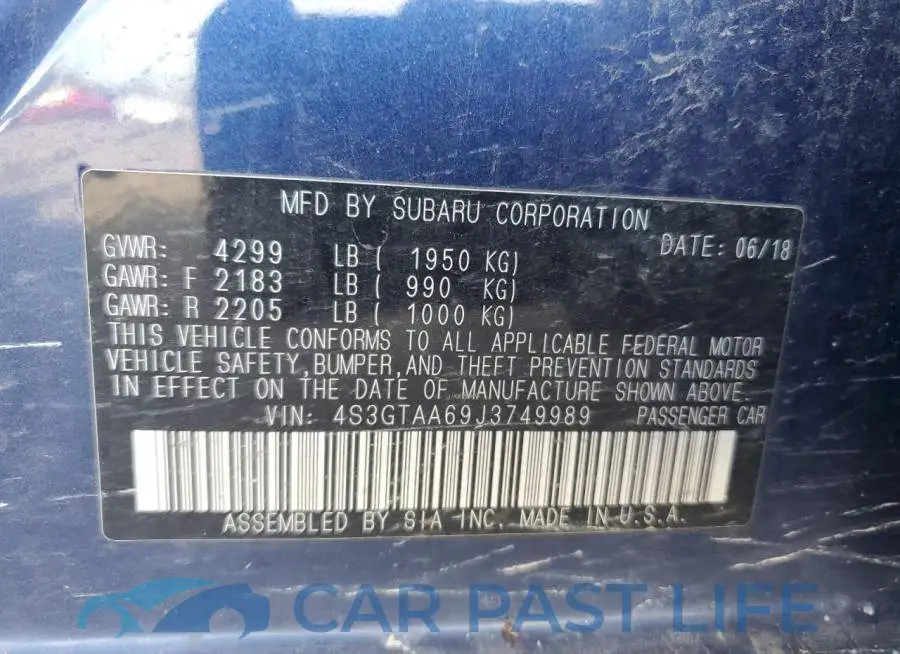 4S3GTAA69J3749989# 12