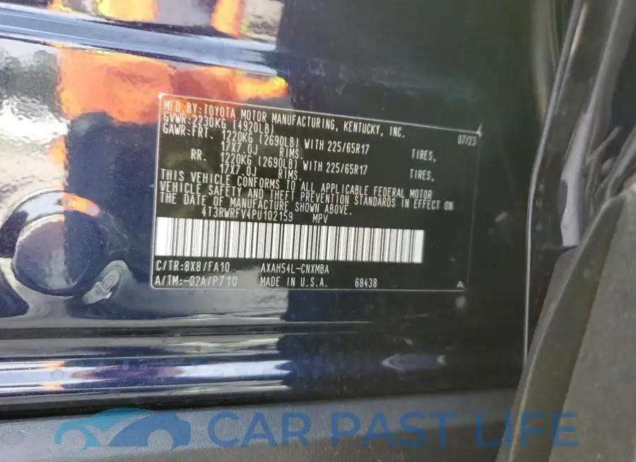 4T3RWRFV4PU102159# 13
