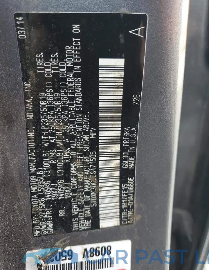 5TDXK3DC0ES471505# 13
