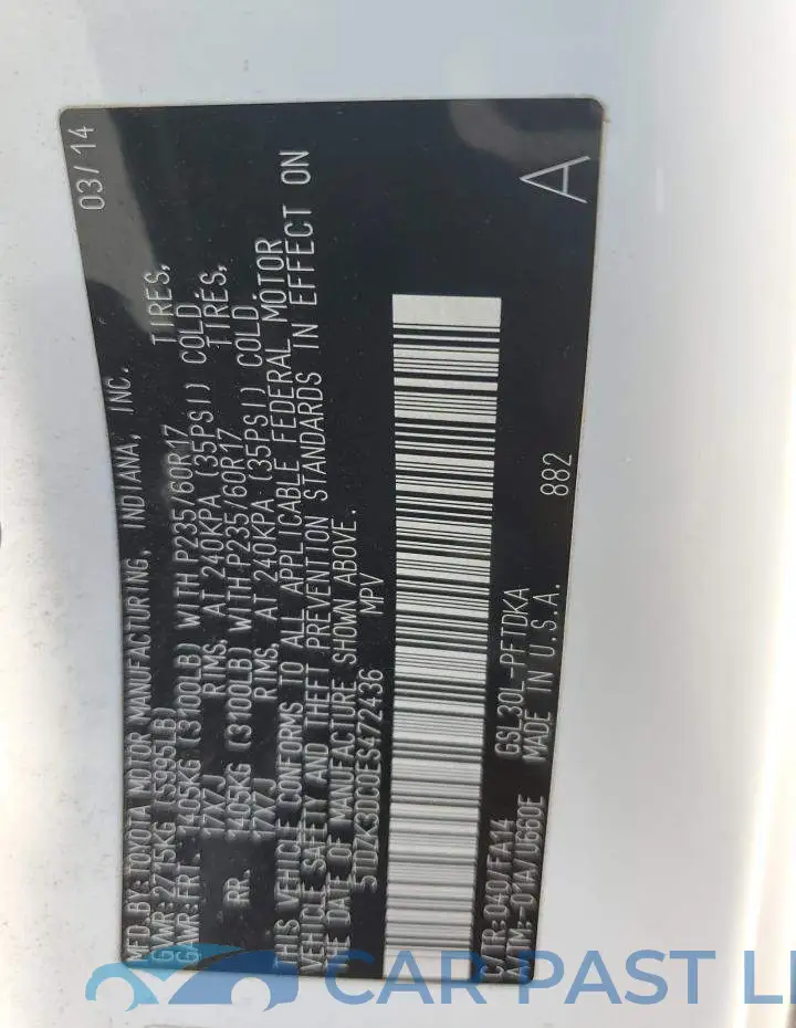 5TDZK3DC0ES472436# 13