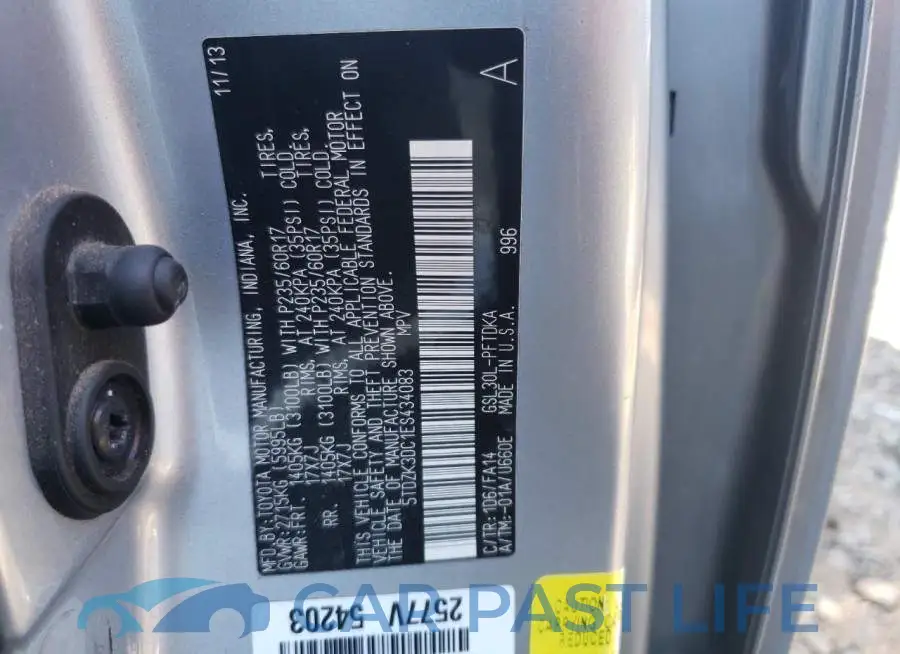 5TDZK3DC1ES434083# 13