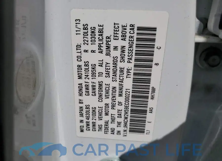 JH4CW2H59EC000221# 12