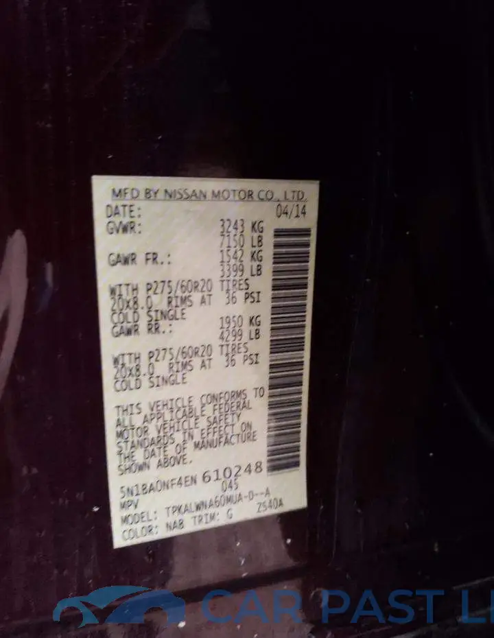 5N1BA0NF4EN610248# 13