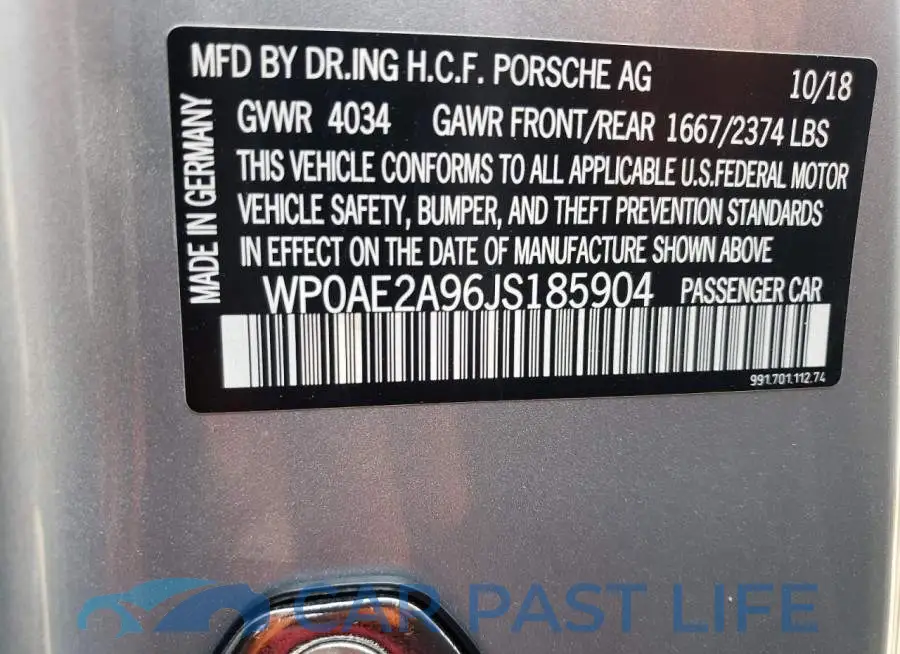 WP0AE2A96JS185904# 13