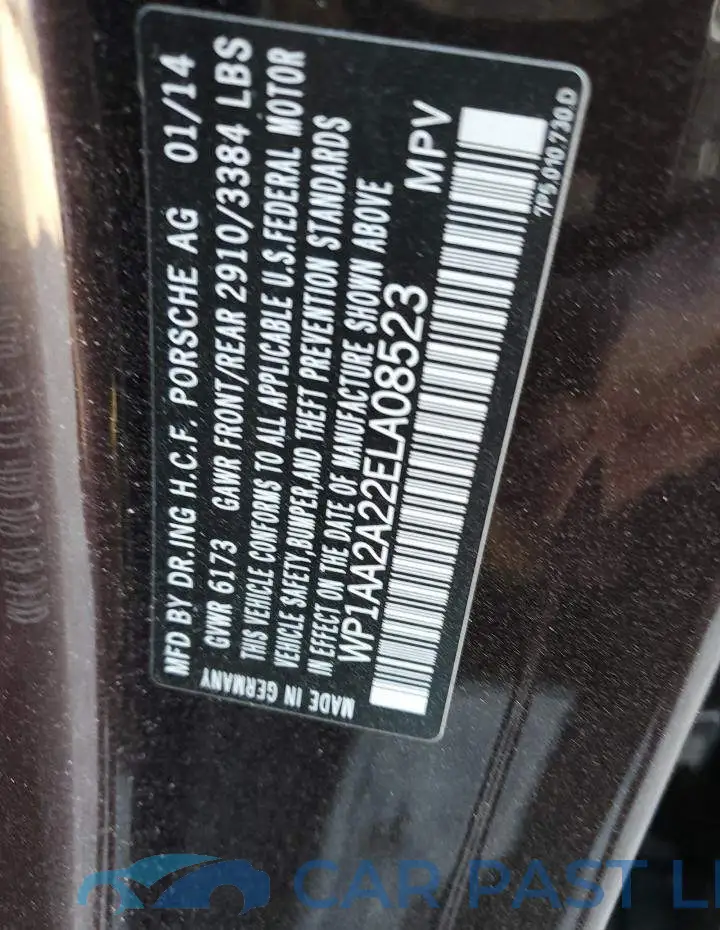 WP1AA2A22ELA08523# 12