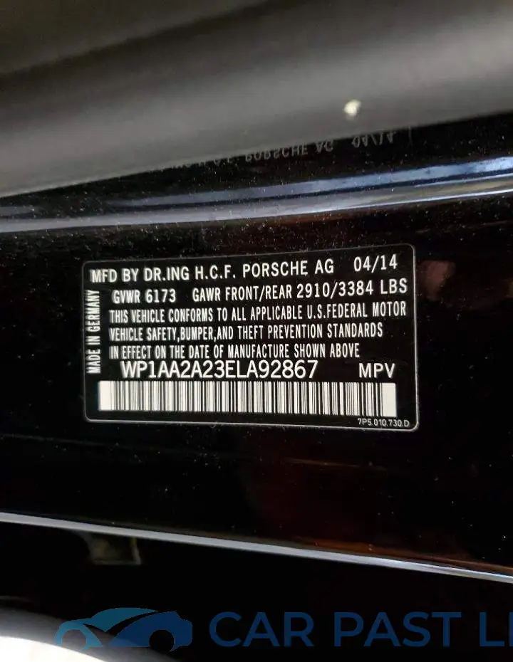 WP1AA2A23ELA92867# 12
