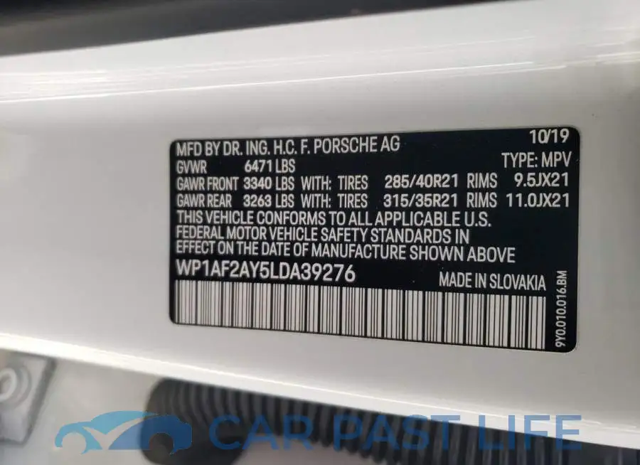 WP1AF2AY5LDA39276# 13