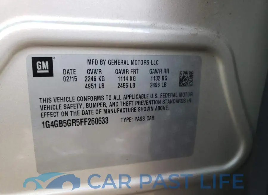 1G4GB5GR5FF260633# 12