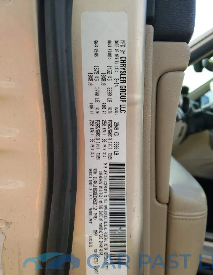 1C4RJFBG6EC453112# 12