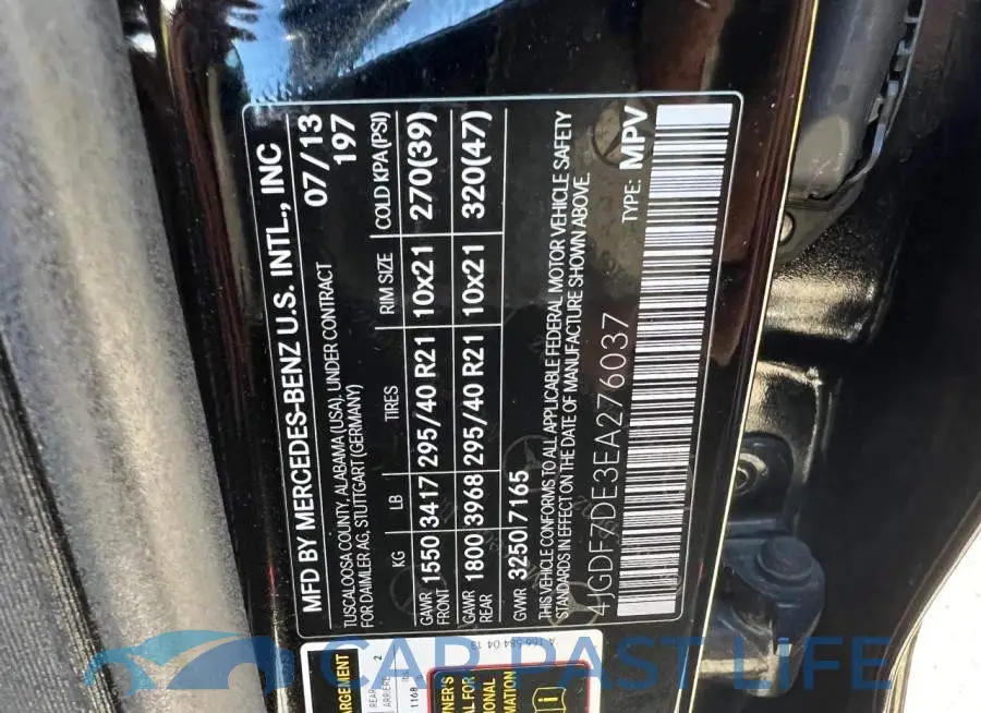 4JGDF7DE3EA276037# 10