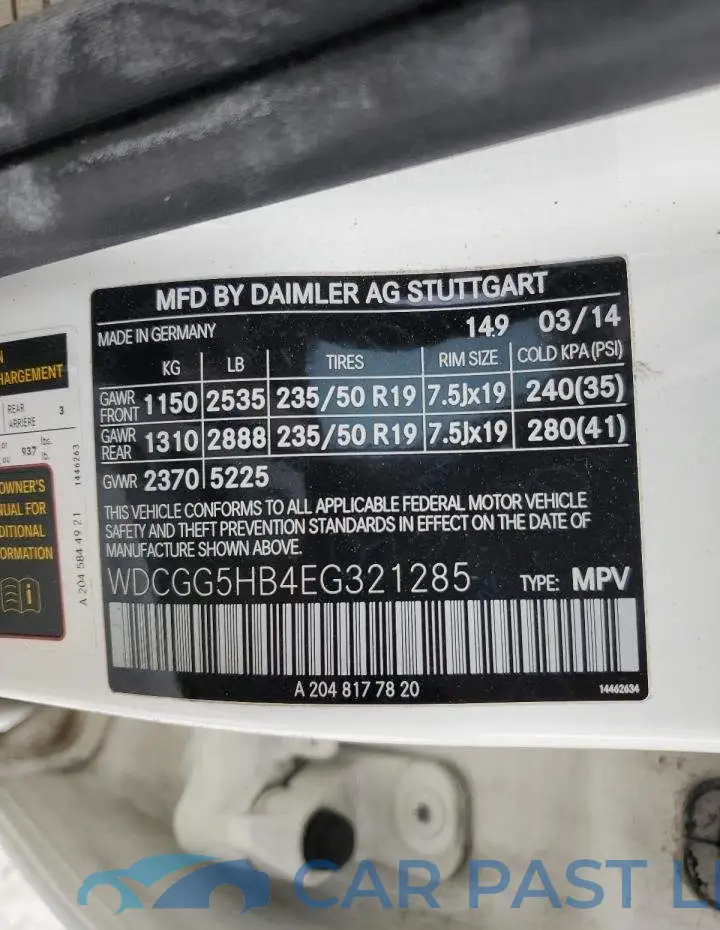 WDCGG5HB4EG321285# 13