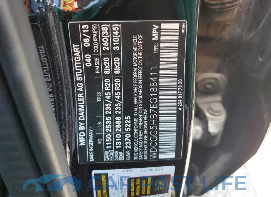 WDCGG5HB7EG188411# 13