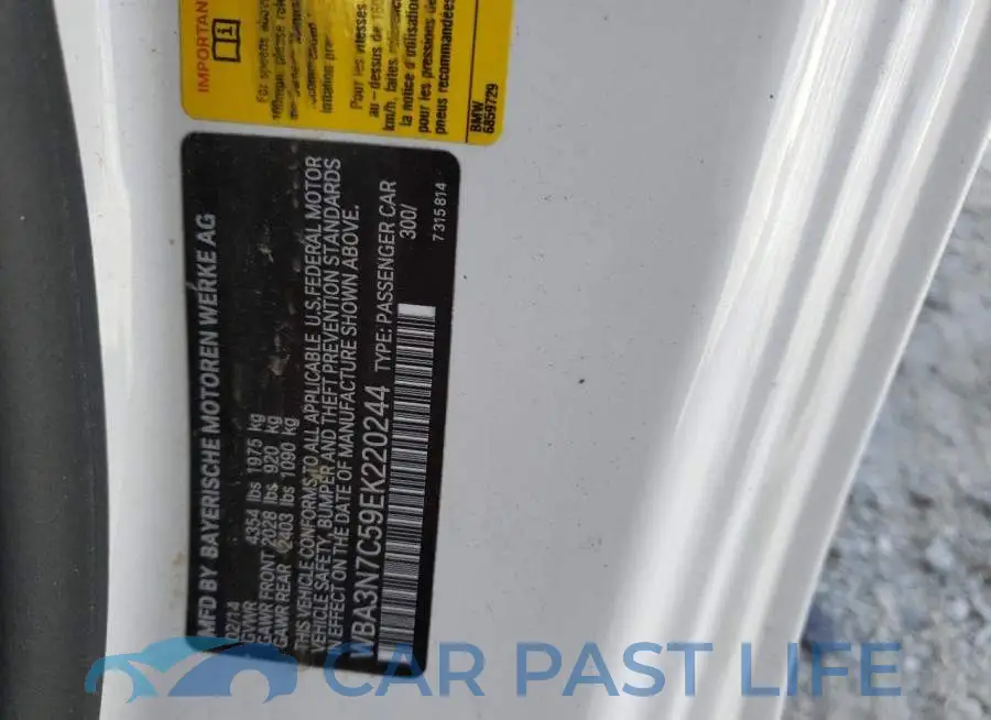 WBA3N7C59EK220244# 12