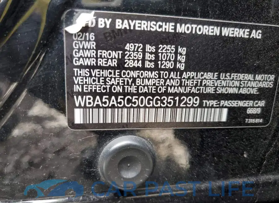 WBA5A5C50GG351299# 12
