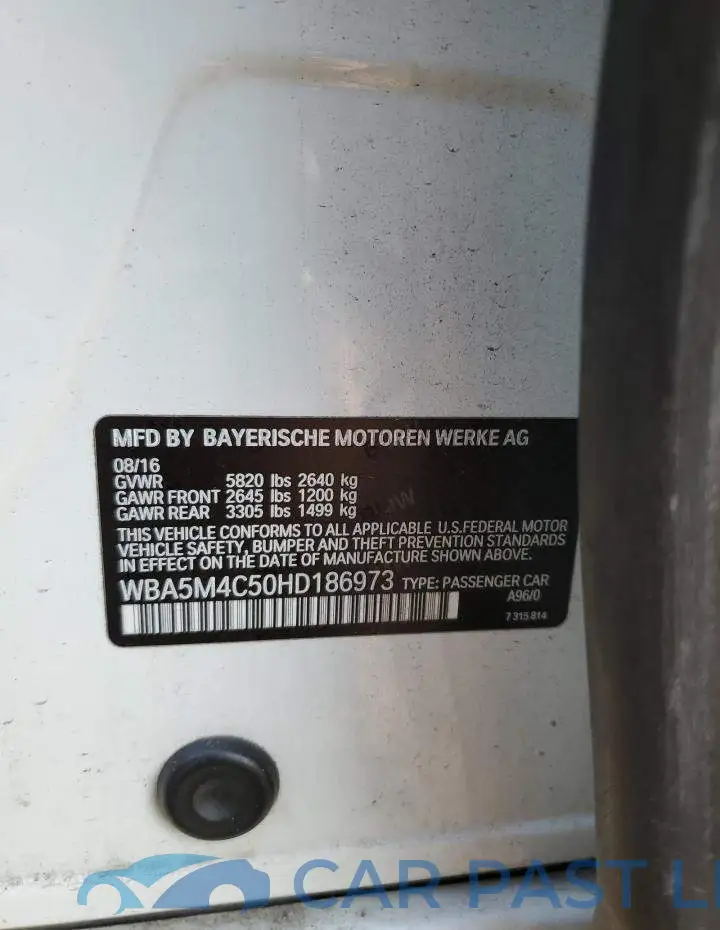 WBA5M4C50HD186973# 12