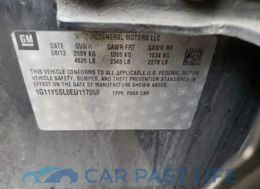1G11Y5SL0EU117958# 12
