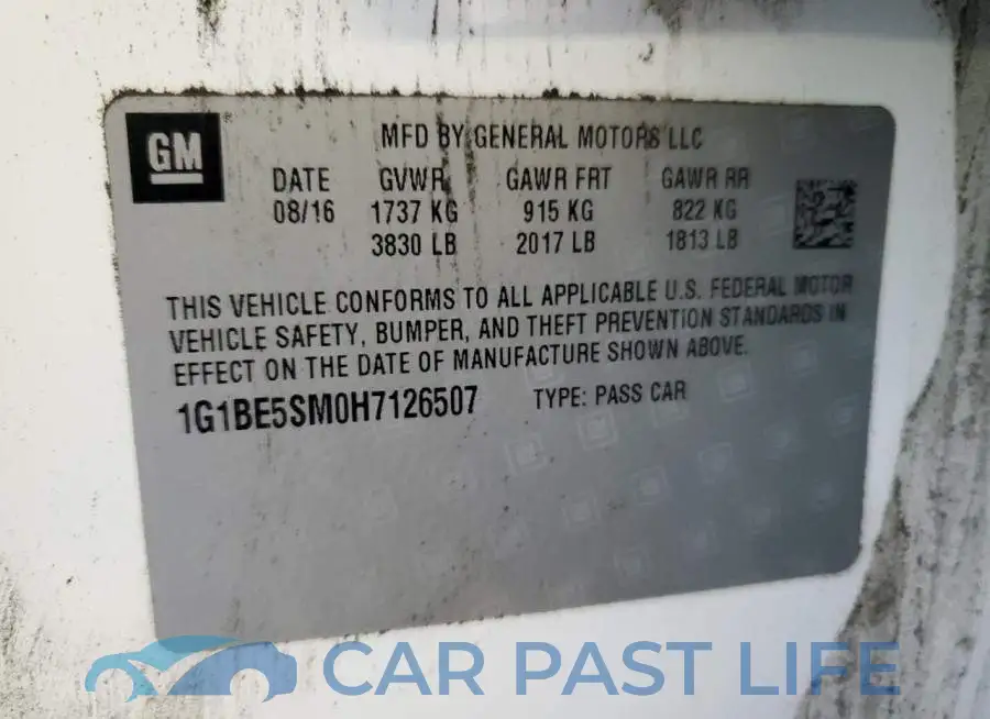 1G1BE5SM0H7126507# 12