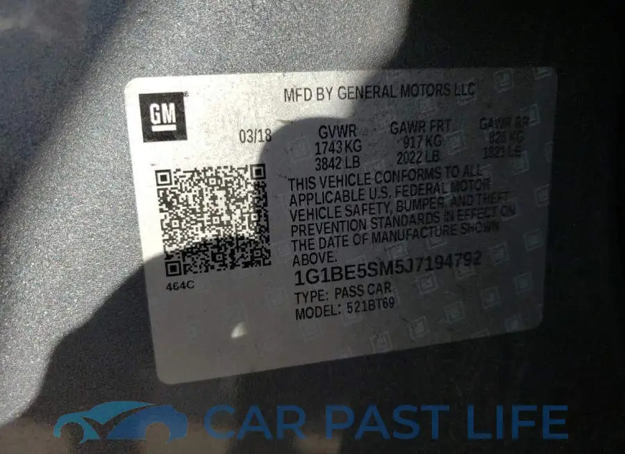 1G1BE5SM5J7194792# 12