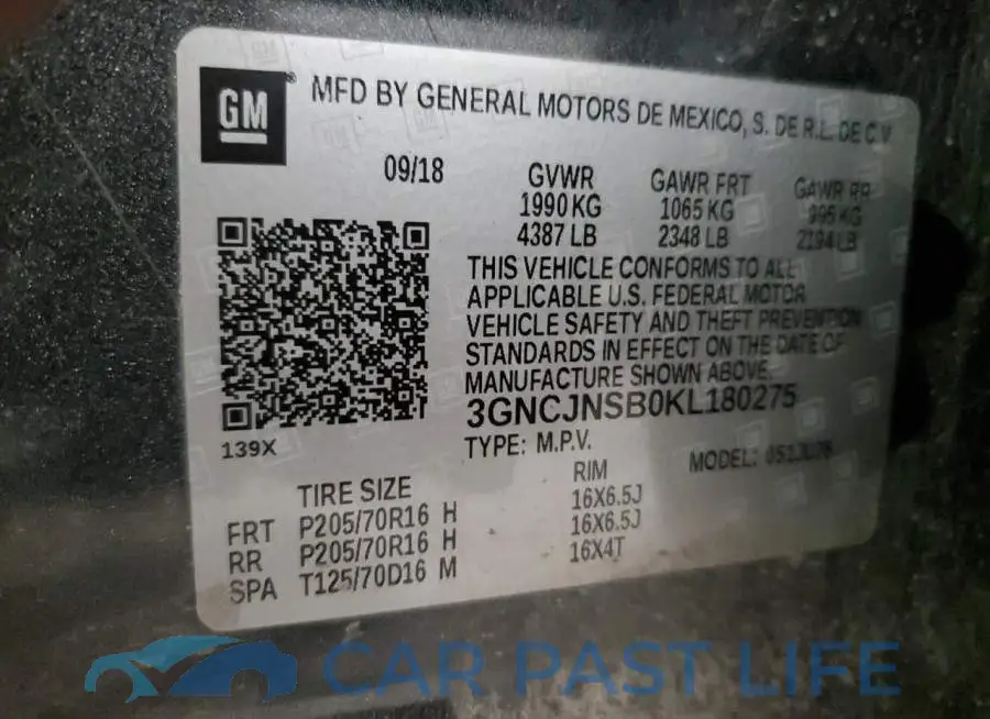 3GNCJNSB0KL180275# 13