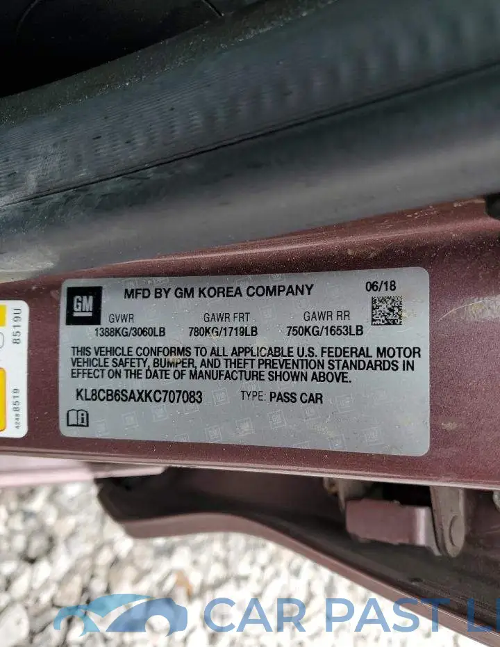 KL8CB6SAXKC707083# 12