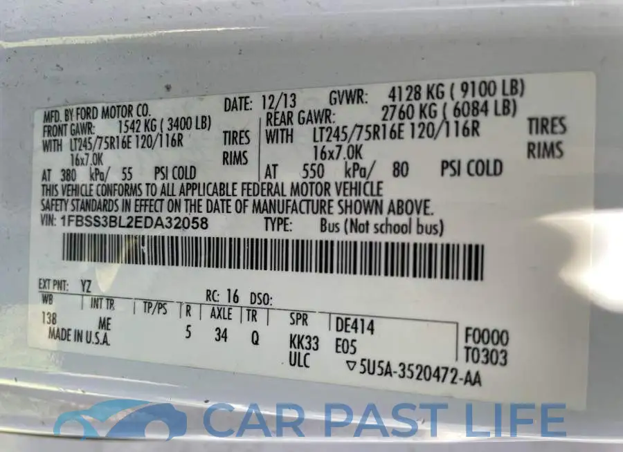 1FBSS3BL2EDA32058# 10
