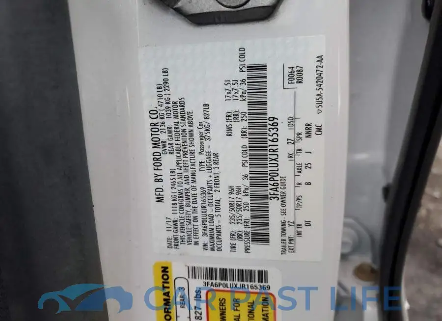 3FA6P0LUXJR165369# 12