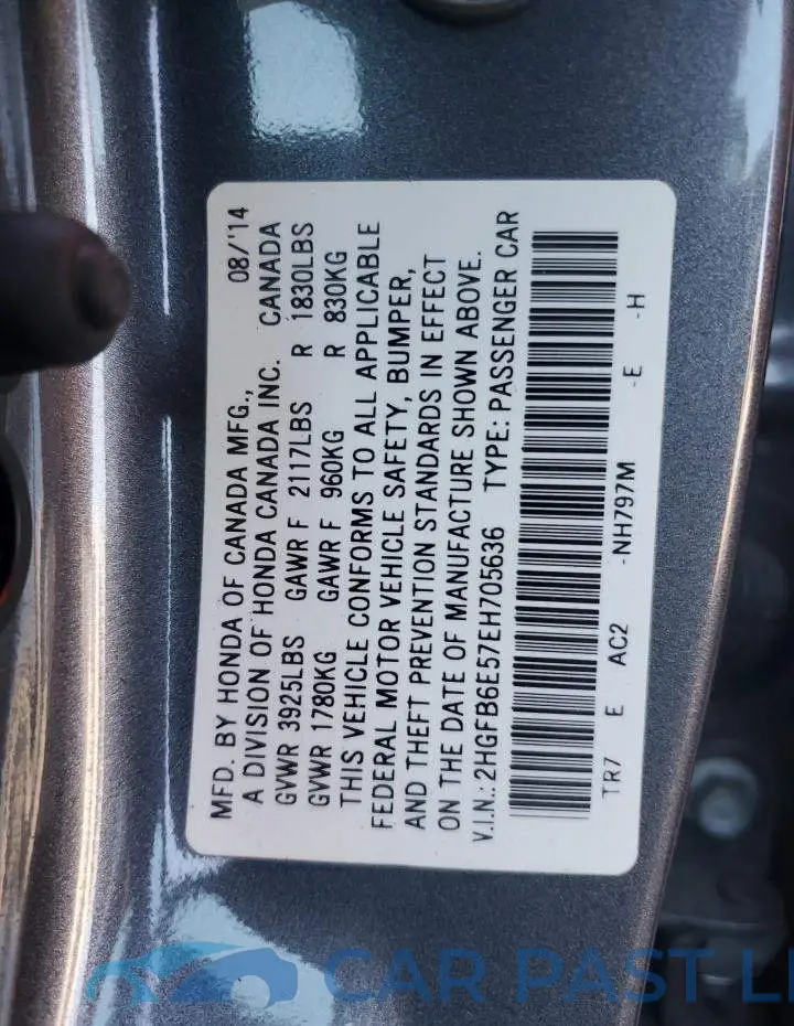 2HGFB6E57EH705636# 12