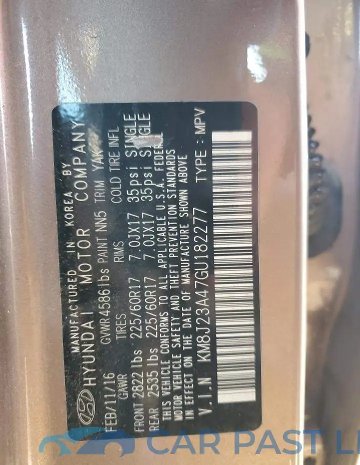 KM8J23A47GU182277# 14