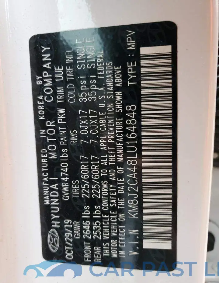 KM8J2CA48LU164848# 12