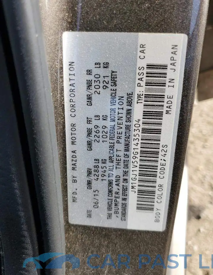 JM1GJ1V59G1435304# 13