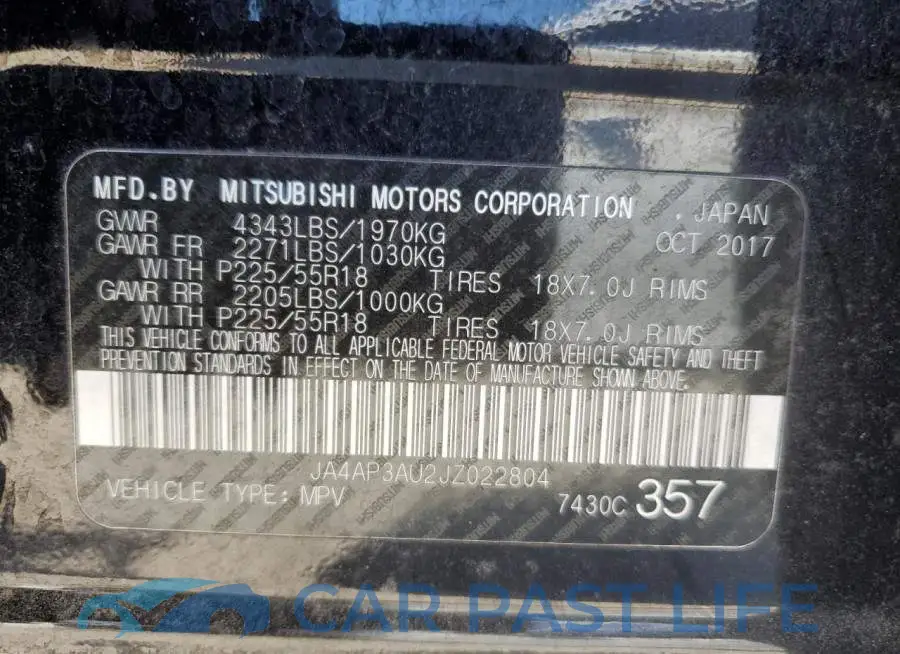 JA4AP3AU2JZ022804# 13