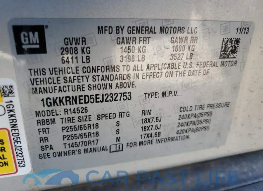 1GKKRNED5EJ232753# 13