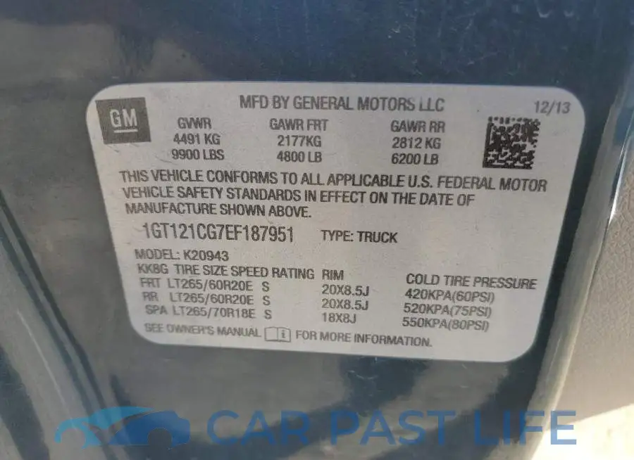 1GT121CG7EF187951# 12
