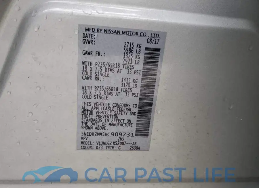 5N1DR2MM5HC909731# 12