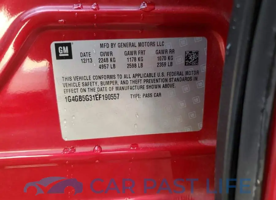 1G4GB5G31EF190557# 12