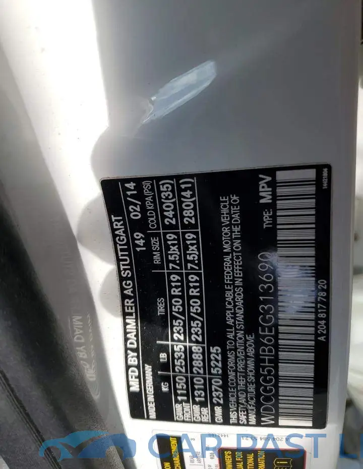 WDCGG5HB6EG313690# 12