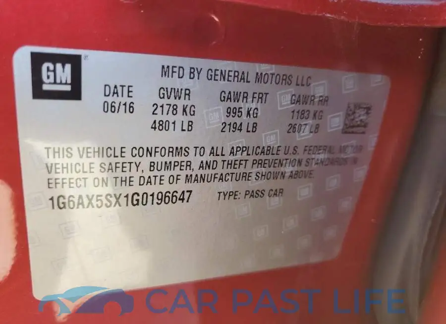 1G6AX5SX1G0196647# 13