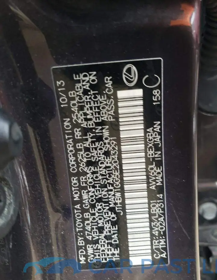 JTHBW1GG5E2043291# 13