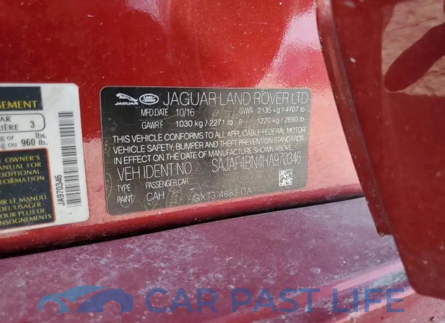 SAJAF4BN4HA970346# 12